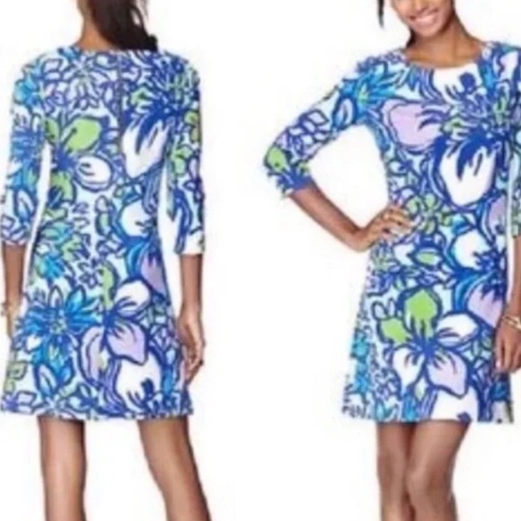 Lilly Pulitzer Charlene Dress in Catwalk Floral Dress Size XS Style 86130 - Picture 2 of 7